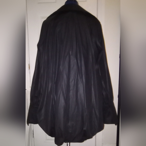 CQ by CQ (Caribbean Queen) Women's oversized S/M black puffy blouse polished - Picture 2 of 8